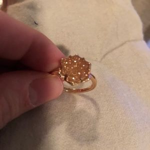 Kendra Scott champagne drusy Kylie ring size 7